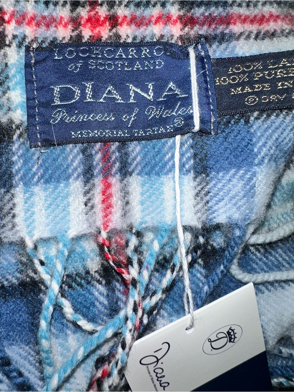 Diana Princess of Wales Blue Plaid Wool Memorial Tartan